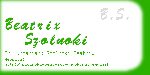 beatrix szolnoki business card